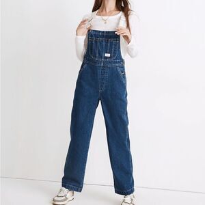 Madewell Workwear Collection Denim Oversized Overalls S